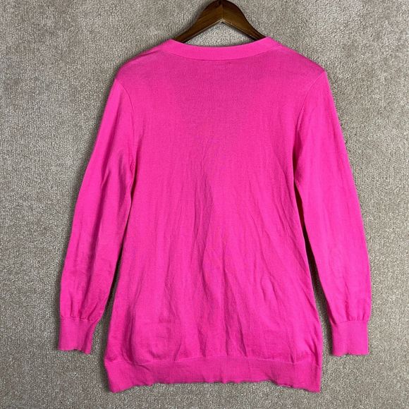 Lauren Ralph Lauren Cardigan Sweater Womens Size Small Pink Button Front Pockets - Picture 7 of 7